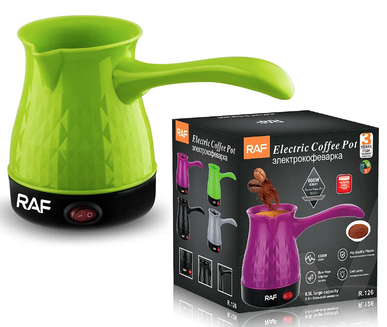 Ceainic electric si filtru de cafea 2 in 1 RAF R.126 putere 600W capacitate 500ml